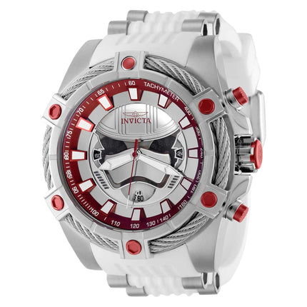 Invicta Men's Chrono Watch - Star Wars Captain Phasma Red, Silver Tone Dial | 40091 ,