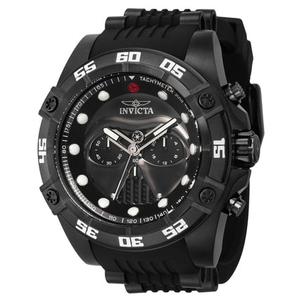 Invicta Men's Chrono Watch - Star Wars Darth Vader Grey and Black Dial Strap | 40081 ,