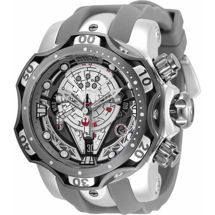 Invicta Men's Chrono Watch - Star Wars Millennium Falcon Quartz Grey Strap | 35672 ,