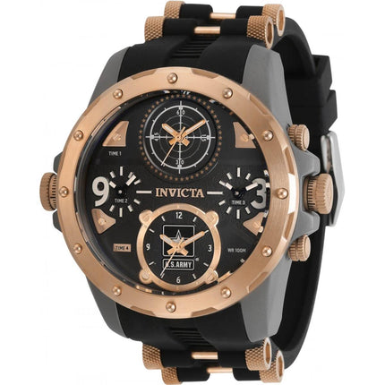 Invicta Men's Chrono Watch - U.S. Army Two Tone Black and Rose Gold Strap | 31969 ,