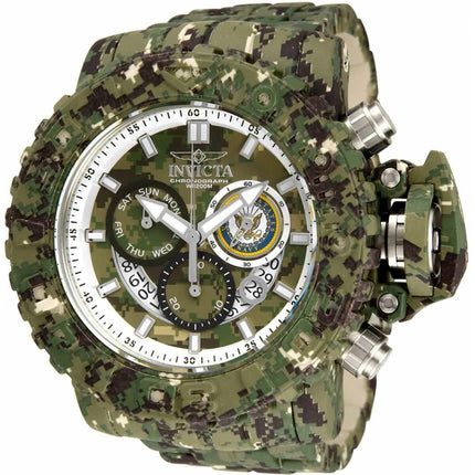 Invicta Men's Chrono Watch - U.S. Navy Camouflage and Silver Dial Bracelet | 34677 ,