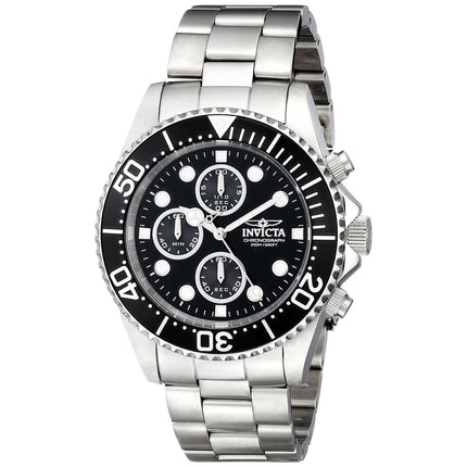 Invicta Men's Chronograph Stainless Steel Watch - Pro Diver Quartz Black Dial | 1768 ,