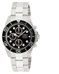 Invicta Men's Chronograph Stainless Steel Watch - Pro Diver Quartz Black Dial | 1768 ,
