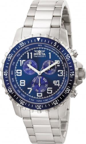 Invicta Men's Chronograph Stainless Steel Watch - Specialty Quartz Blue Dial | 6621 ,