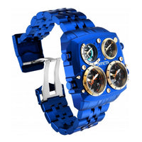 Invicta Men's Chronograph Watch - Aviator Black Dial Blue Case Bracelet | 35199 ,