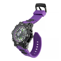 Invicta Men's Chronograph Watch - Aviator Black Steel and Purple Rubber Strap | 40181 ,