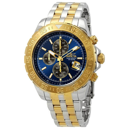 Invicta Men's Chronograph Watch - Aviator Blue and Charcoal Dial Bracelet | 22989 ,