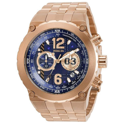 Invicta Men's Chronograph Watch - Aviator Blue and Rose Gold Dial Bracelet | 31596 ,
