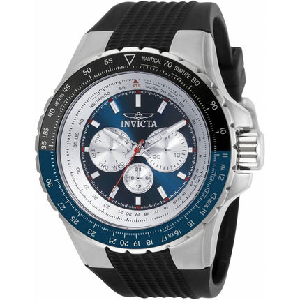 Invicta Men's Chronograph Watch - Aviator Blue and Silver Dial Black Strap | 32916 ,