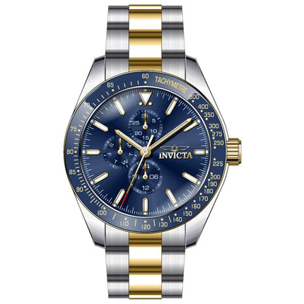 Invicta Men's Chronograph Watch - Aviator Blue Bezel Two Tone Bracelet | 39076 ,