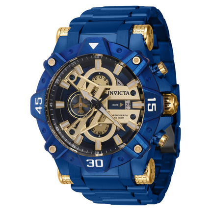 Invicta Men's Chronograph Watch - Aviator Gold Tone and Blue Dial Bracelet | 40188 ,