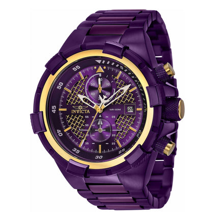 Invicta Men's Chronograph Watch - Aviator Purple Stainless Steel Bracelet | 40816 ,