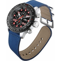 Invicta Men's Chronograph Watch - Aviator Quartz Black Dial Blue Nylon Strap | 34024 ,