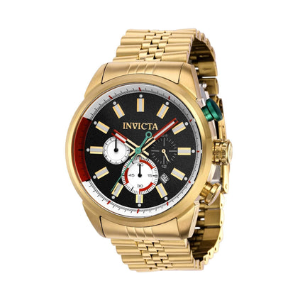 Invicta Men's Chronograph Watch - Aviator Quartz Yellow Gold Steel Bracelet | 39946 ,