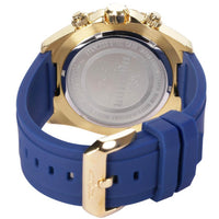 Invicta Men's Chronograph Watch - Aviator Yellow Gold Plated Case Blue Strap | 30753 ,