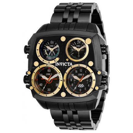 Invicta Men's Chronograph Watch - Aviator Zulu Time Black Case Bracelet | 35200 ,
