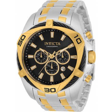 Invicta Men's Chronograph Watch - Bolt Black and Gold Tone Two Tone Bracelet | 34124 ,
