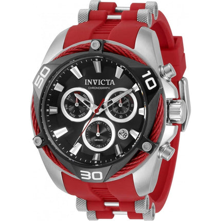 Invicta Men's Chronograph Watch - Bolt Black and Silver Dial Strap | 31310 ,