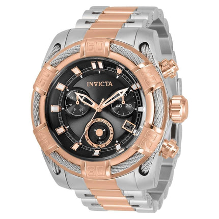 Invicta Men's Chronograph Watch - Bolt Black Dial Stainless Steel Bracelet | 30824 ,