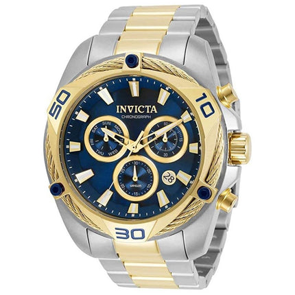 Invicta Men's Chronograph Watch - Bolt Blue and Gold Dial Two Tone Bracelet | 31321 ,