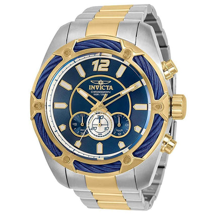 Invicta Men's Chronograph Watch - Bolt Blue and Silver Dial Two Tone Bracelet | 31473 ,
