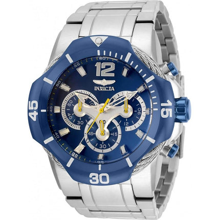 Invicta Men's Chronograph Watch - Bolt Blue Dial Stainless Steel Bracelet | 31162 ,