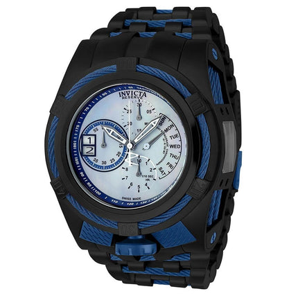 Invicta Men's Chronograph Watch - Bolt Blue MOP Dial Stainless Steel bracelet | 19421 ,