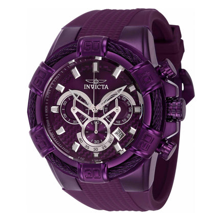 Invicta Men's Chronograph Watch - Bolt Dark Purple and Silver Dial Strap | 40663 ,
