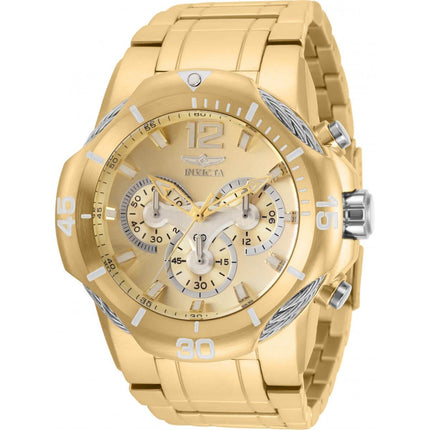 Invicta Men's Chronograph Watch - Bolt Gold Tone Dial Yellow Gold Bracelet | 31164 ,