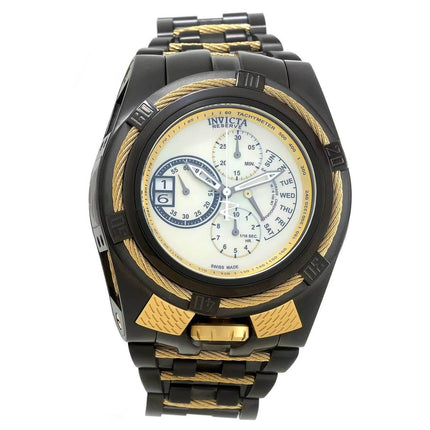 Invicta Men's Chronograph Watch - Bolt MOP Dial Black Stainless Steel bracelet | 19422 ,