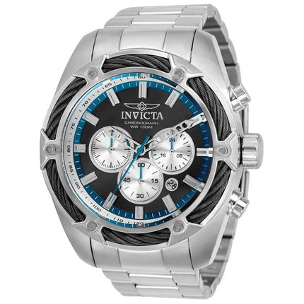 Invicta Men's Chronograph Watch - Bolt Quartz Black, Silver and Blue Dial | 31436 ,