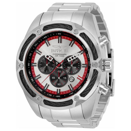 Invicta Men's Chronograph Watch - Bolt Quartz Black, Silver and Red Dial | 31435 ,