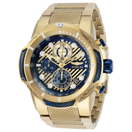 Invicta Men's Chronograph Watch - Bolt Quartz Blue and Gold Dial Bracelet | 31177 ,
