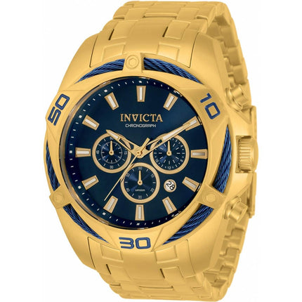 Invicta Men's Chronograph Watch - Bolt Quartz Blue and Gold Dial Bracelet | 34120 ,