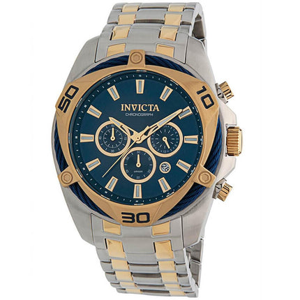 Invicta Men's Chronograph Watch - Bolt Quartz Blue and Gold Tone Dial Bracelet | 34125 ,