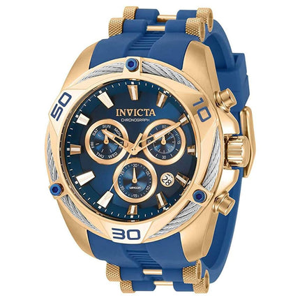 Invicta Men's Chronograph Watch - Bolt Quartz Blue and Rose Gold Dial Strap | 31318 ,