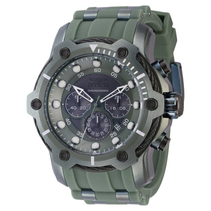 Invicta Men's Chronograph Watch - Bolt Quartz Gunmetal and Green Dial Strap | 40824 ,