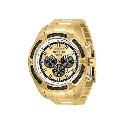 Invicta Men's Chronograph Watch - Bolt Quartz Yellow Gold Steel Bracelet | 31439 ,