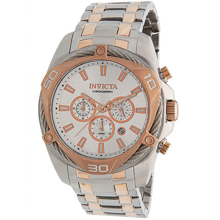 Invicta Men's Chronograph Watch - Bolt Silver and Rose Gold Dial Bracelet | 34134 ,