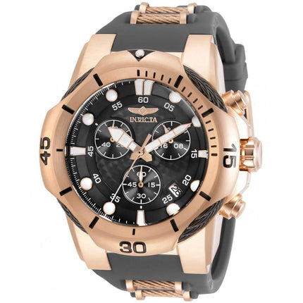 Invicta Men's Chronograph Watch - Bolt Two Tone Black and Rose Gold Strap | 31958 ,