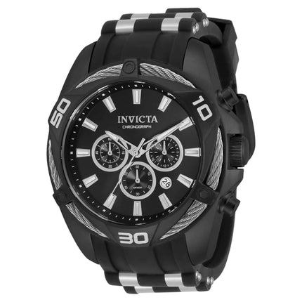 Invicta Men's Chronograph Watch - Bolt Two Tone Black and Silver Tone Strap | 34145 ,