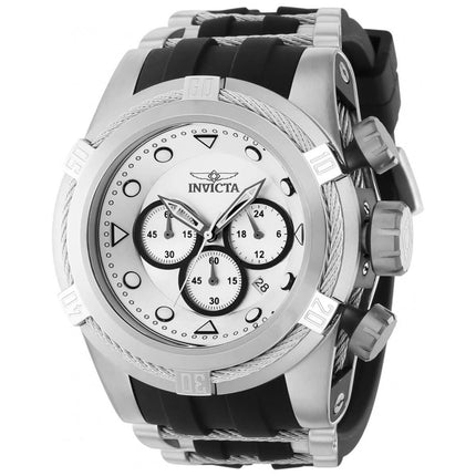 Invicta Men's Chronograph Watch - Bolt Zeus Black and Silver Tone Strap | 37188 ,