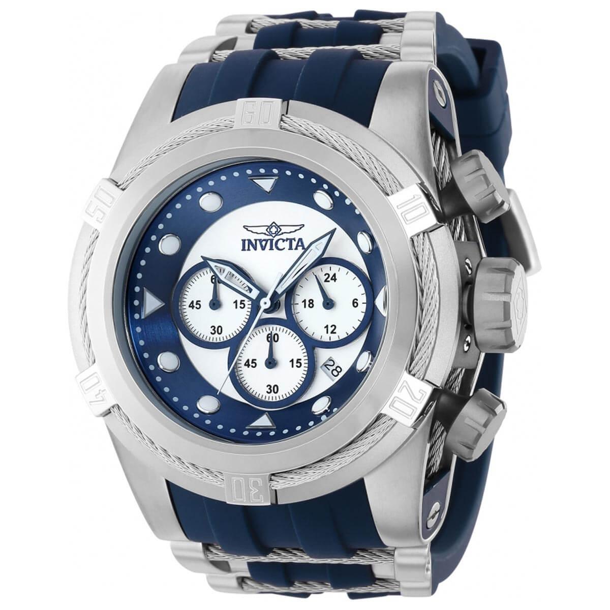 Invicta Men s Chronograph Watch Bolt Zeus Blue and Silver Tone Dial