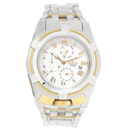 Invicta Men's Chronograph Watch - Bolt Zeus Quartz Silver Dial Steel Bracelet | 29735 ,