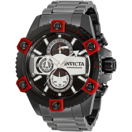 Invicta Men's Chronograph Watch - Coalition Forces Black Steel Bracelet | 31421 ,