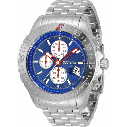 Invicta Men's Chronograph Watch - Cruiseline Blue and White Dial Bracelet | 33501 ,