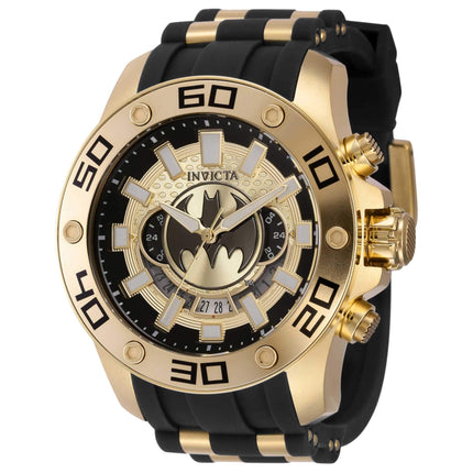Invicta Men's Chronograph Watch - DC Comics Batman Gold Tone and Black Dial | 43597 ,
