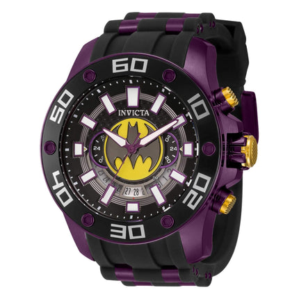 Invicta Men's Chronograph Watch - DC Comics Batman Purple and Black Strap | 43596 ,