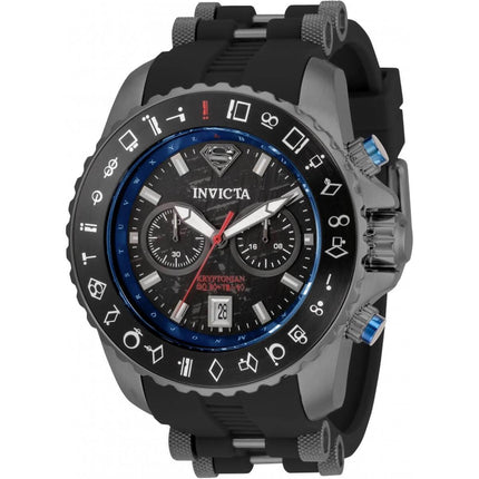 Invicta Men's Chronograph Watch - DC Comics Superman Black and Gunmetal Strap | 34861 ,