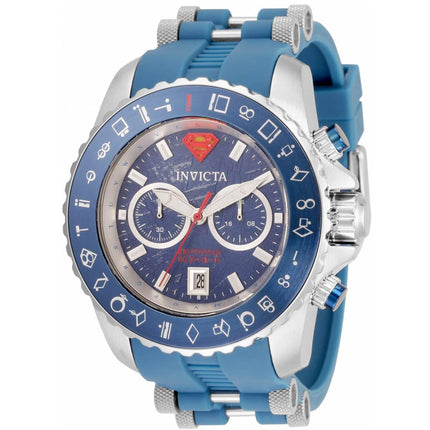 Invicta Men's Chronograph Watch - DC Comics Superman Blue and Silver Strap | 34862 ,